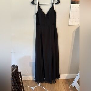 Azazie black bridesmaids dress size 6
